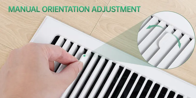 Product Introduction of 4"x10" Register Booster Fan for Wall & Floor Vents, 10-Speed Quiet Ventilation Fan with Thermostat & Remote, Negative Ion Air Vent Booster, Enhances Airflow & Home Comfort Enhancement 8