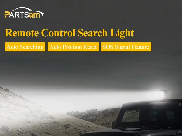 Product Introduction of Partsam Remote Control LED Searchlight for Cars Off Road Pickup Trucks - Powerful Illumination 0