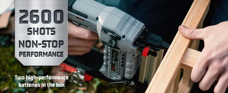 Product Introduction of Electric Nail Gun, LINKNAL Cordless Brad Nailer Battery Powered,18 Gauge, 2×20V MAX Li-ion Batteries, Charger and 1000 Nails Included (L820-BN) FathersDayGift 5