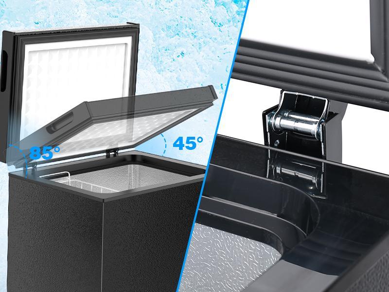 Product Introduction of COWSAR 1.8 Cu.Ft Chest Freezer with Removable Basket and Bottom Defrost Water Drain Freestanding Top Open Door, Deep Freezer, Icebox, Cold Storage, Food Preservation, Mini Freezer with Adjustable 7 Thermostat for Home/Apartment, Black 8