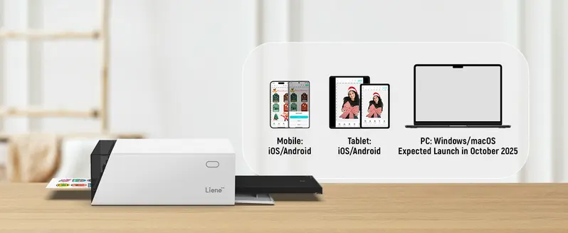 Product Introduction of Liene PixCut S1 Photo Sticker Printer & Cutting Machine - All-in-One Sticker Maker Machine for DIY Crafts, Custom Labels & Gifts, Thermal Dye-Sublimation, 300 DPI Prints, Precise AI Auto-Cutting, Bluetooth wireless printing 2