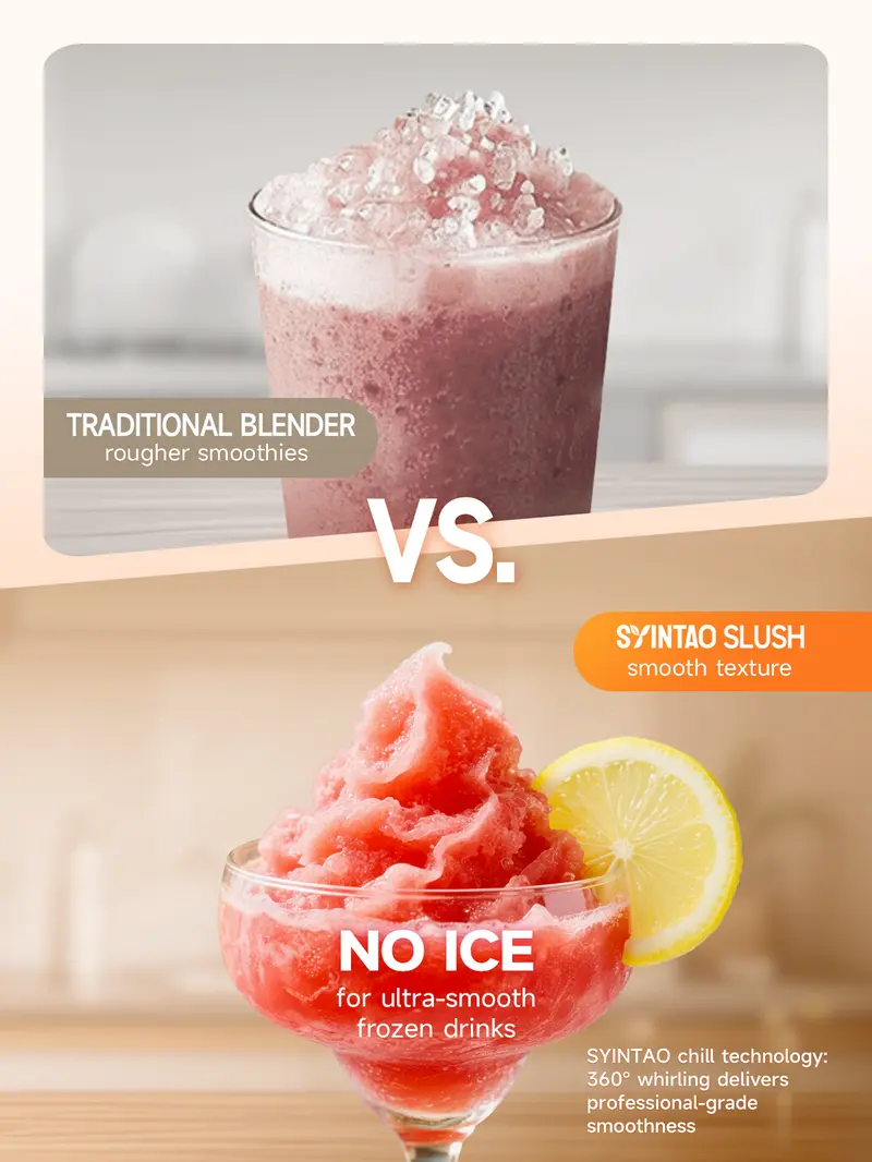 Product Introduction of Slushie Machine, Soft Serve Ice Cream Machine, Adjustable Delay Start & Ice Retention Slushy Machine with 6 Preset Programs,Frozen Drink Maker for slush, Margaritas, Smoothie, FrappƩs, Milkshakes, and More, Auto-CleaningAdjustable,Delay,Slushie,lce, 8