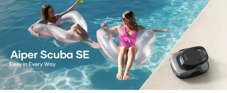 Product Introduction of Scuba SE, AIPER Cordless Automatic Pool Vacuum Cleaner, with Auto- Parking, Lightweight, Ideal for Above Ground Flat Pool up to 860 sq.ft #outdoorfun 0