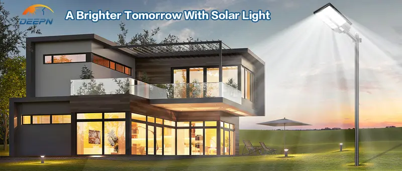 Product Introduction of DEEPN 9000W IP67 Super Bright Solar Street Light , 650000 Lumens Waterproof Outdoor Yard Lights, Dusk to Dawn with Motion Sensor & Remote Control, dealsforyoudays 18