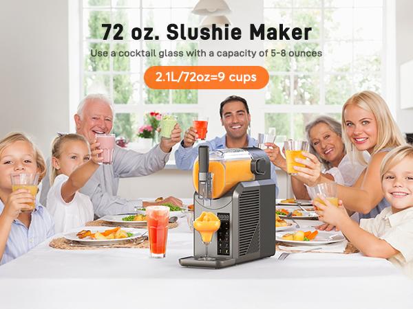 Product Introduction of Uhost Slushie Machine - 72 Oz Frozen Drink Maker with 7 Preset Programs & No Ice Needed, Slushy Machine for Home & Pool Parties, for Margaritas, Frappés,Milk Shakes and more 23