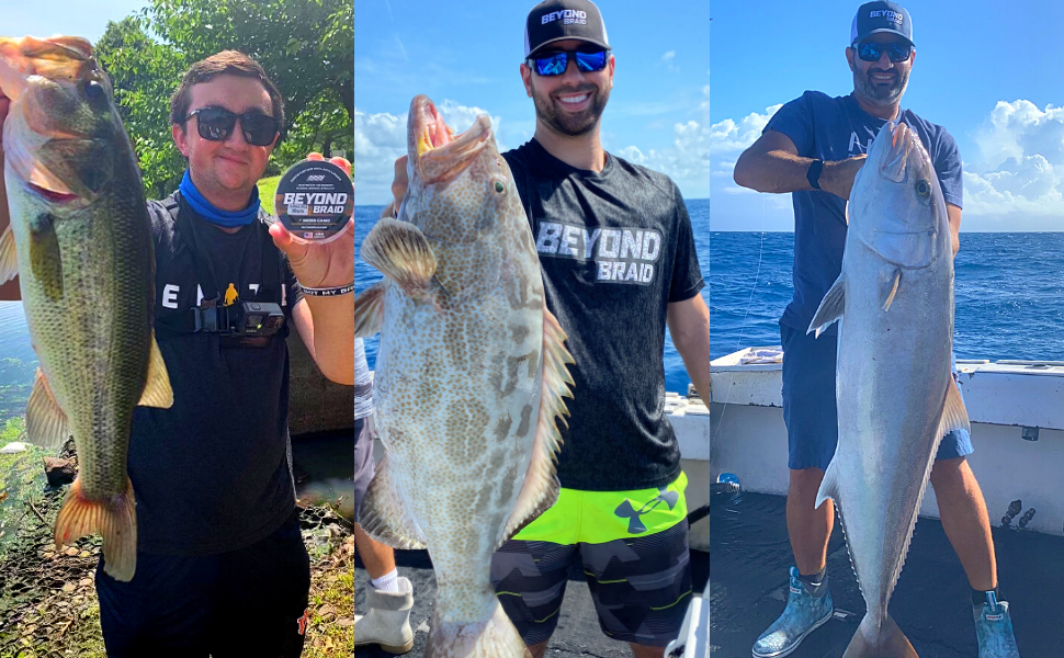 Bass fishing, black grouper, amberjack beyond braid no stretch line fishing line braided line