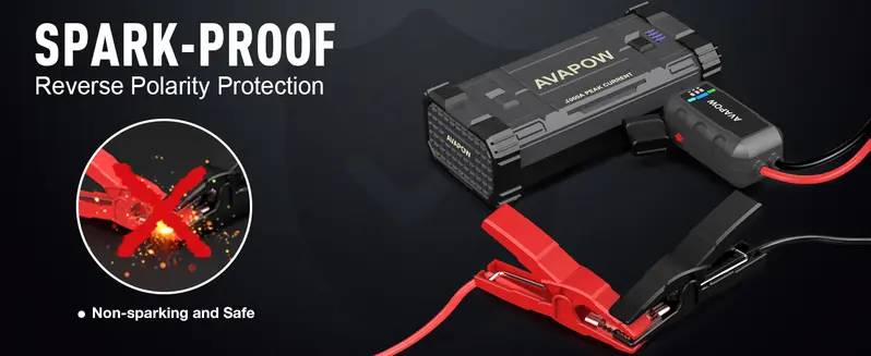 Product Introduction of AVAPOW Car Jump Starter,4000A Peak Battery Jump Starter(for All Gas or Up to 10L Diesel), Portable Booster Power Pack,12V Auto Jump Box, LED Light,FathersDayGift,dealsforyoudays 1