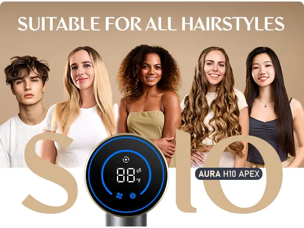Product Introduction of Fanttik Hair Dryer, High Speed lonic Blow Dryer with HD Display, Magnetic Concentrator, Brushless Motor - FanttikSolo AURA H10 APEX 17