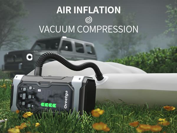 Product Introduction of 8000A Car Battery Jump Starter with Air Inflator/Deflator Compressor, 7 in 1 Portable Jumper Box Power Pack (12L Gas/10.0L Diesel) Combo Cordless Air Pump for Tire Inflator & Large LCD Screen Portable Car 10