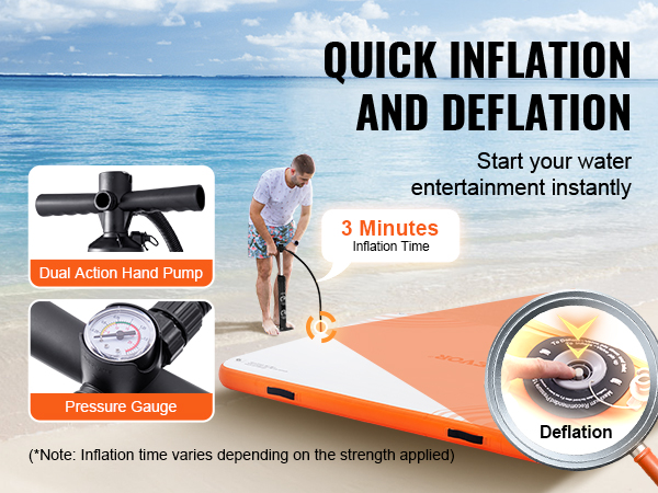 inflatable water platform swim dock mat