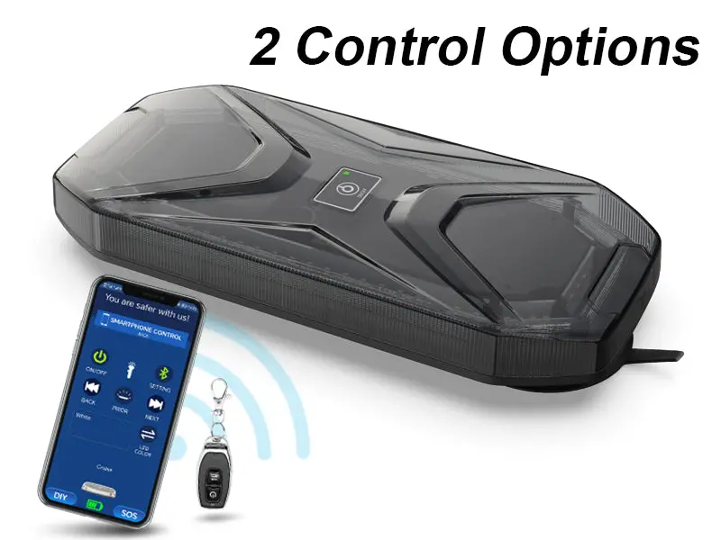 Product Introduction of AgriEyes W230B App Control Wireless Magnetic Strobe Light Bar for Trucks 4