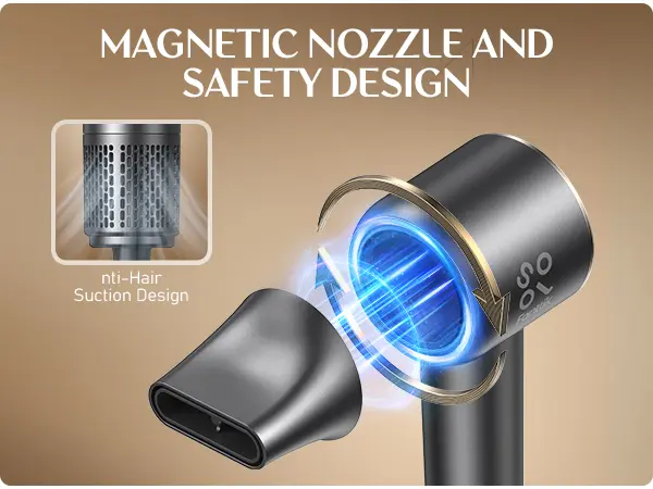 Product Introduction of Fanttik Hair Dryer, High Speed lonic Blow Dryer with HD Display, Magnetic Concentrator, Brushless Motor - FanttikSolo AURA H10 APEX 10