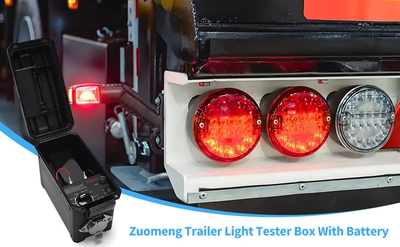 Product Introduction of Trailer Light Tester Box with 12V 10Ah Battery and IP68 Waterproof Carrying Case, Wireless Remote Control Operation (7-Way Round Pin Compatibility) 1