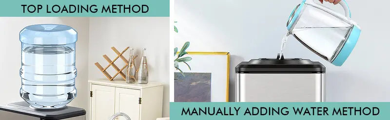 Product Introduction of COSTWAY Countertop Water Cooler Dispenser with Ice Maker, 3 in 1 Top-Loading Hot & Cold Water Dispenser 5 Gallon, 48 LBS Daily-Ice, Portable Ice Cube Makers Machine for Home Kitchen Office Bar 2