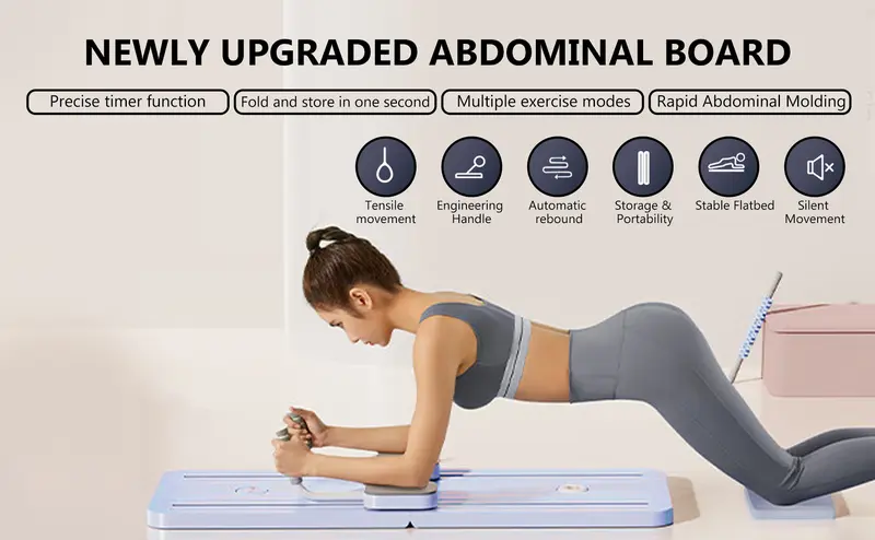 Product Introduction of GOD HAND Pilates Board - 2025 Pilates Reformer Set, Multi-Purpose Foldable Pilates Reformer Board for Home, 5 in 1 Pilates Sliding Board,Ab Trai ner,and Efficient for Home Gym Fitness 1