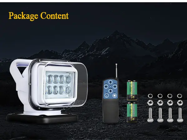 Product Introduction of Partsam Remote Control LED Searchlight for Cars Off Road Pickup Trucks - Powerful Illumination 10