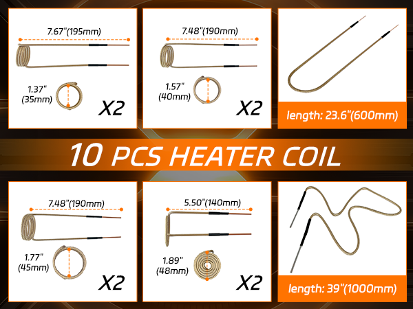 magnetic induction heater 10pcs coil kit