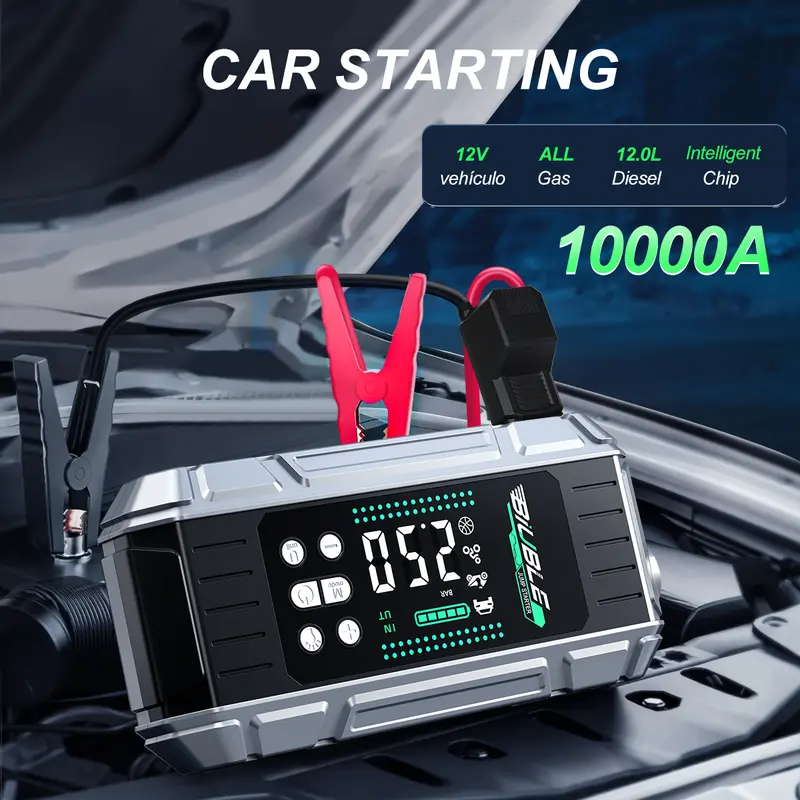 Product Introduction of [FathersDayGift] 10000A (All Gas, 12L Diesel) Portable Car Jump Starter with Air Compressor, Blower All-in-One, Fast Charging 65W Laptop Power Bank with 150PSI Tire Inflator,  Car Battery Jump Starter Multi-Function 4