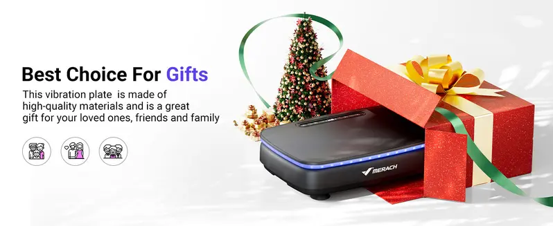 Product Introduction of Dealsforyoudays MERACH Light Vibration Plate Exercise Machine with Bluetooth & Light , Lymphatic Drainage Machine, Whole Body Workout Vibration Platform for Fitness 9