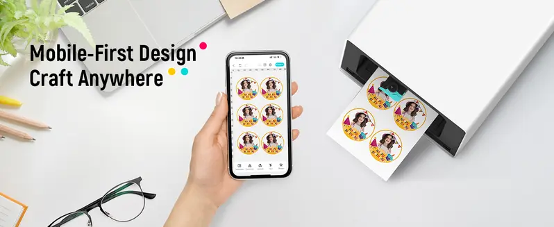 Product Introduction of Liene PixCut S1 Photo Sticker Printer & Cutting Machine - All-in-One Sticker Maker Machine for DIY Crafts, Custom Labels & Gifts, Thermal Dye-Sublimation, 300 DPI Prints, Precise AI Auto-Cutting, Bluetooth wireless printing 0