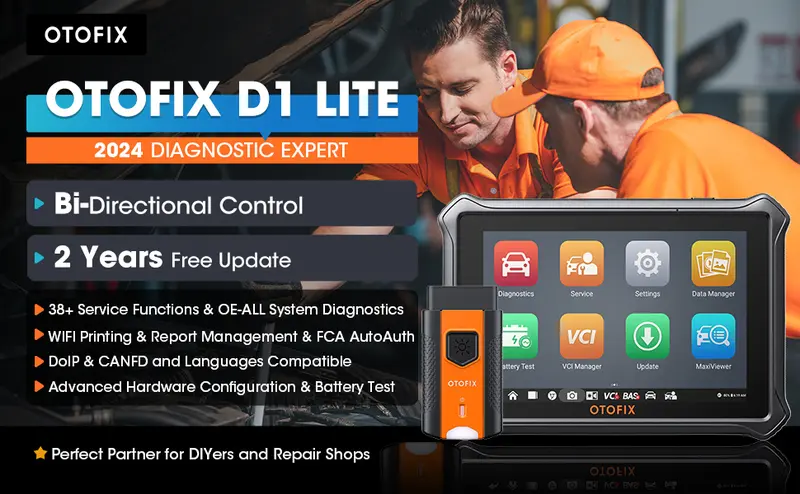 Product Introduction of Autel OTOFIX D1 Lite OBD2 Scanner Bidirectional Scan Tool with 2-Year Updates, 38+ Reset Services, Key Programming, Active Test, CANFD&DOIP, Active Test CANFD&DOIP, AutoVIN 7